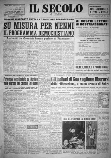 mercoledì 3 gennaio 1962