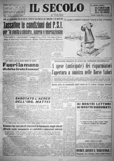 mercoledì 10 gennaio 1962