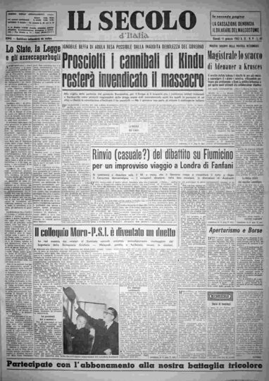 giovedì 11 gennaio 1962