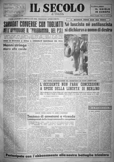 domenica 14 gennaio 1962