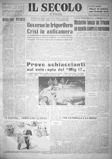martedì 23 gennaio 1962