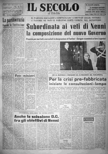domenica 4 febbraio 1962