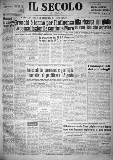giovedì 8 febbraio 1962