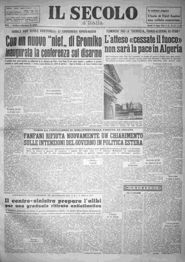 giovedì 15 marzo 1962