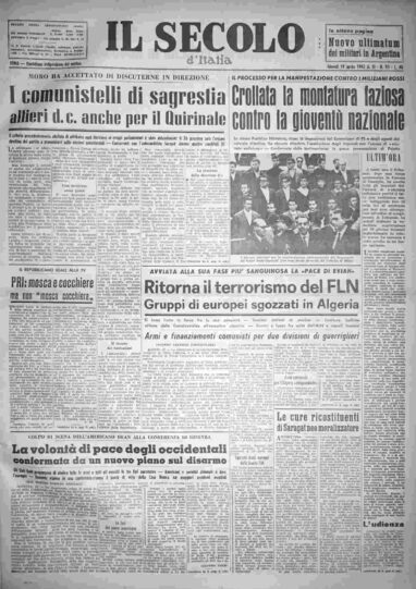 giovedì 19 aprile 1962