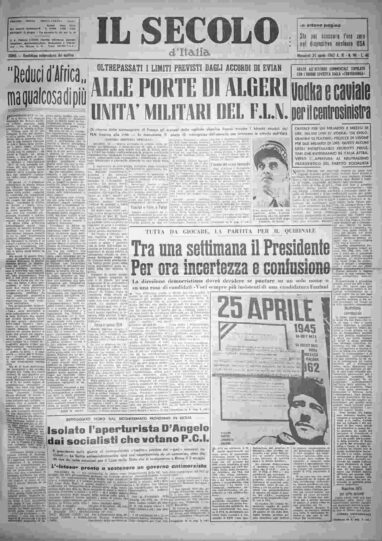 mercoledì 25 aprile 1962