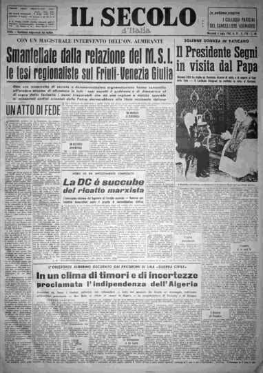 mercoledì 4 luglio 1962
