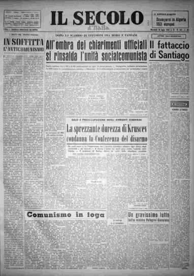 mercoledì 18 luglio 1962