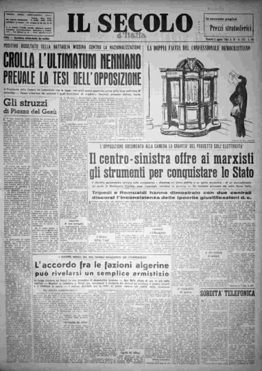 venerdì 3 agosto 1962