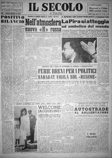 giovedì 9 agosto 1962