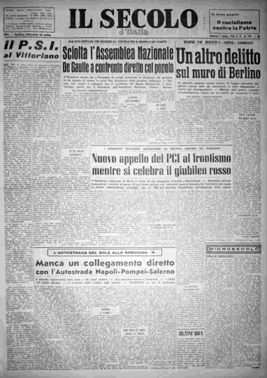 domenica 7 ottobre 1962