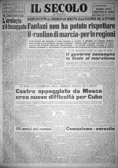 giovedì 1 novembre 1962