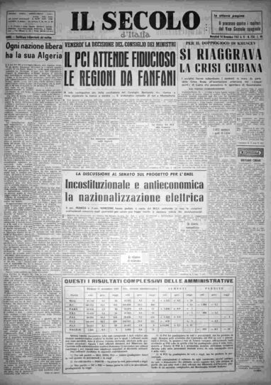 mercoledì 14 novembre 1962
