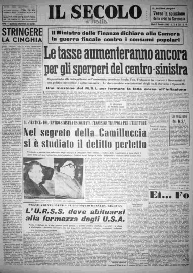 sabato 1 dicembre 1962