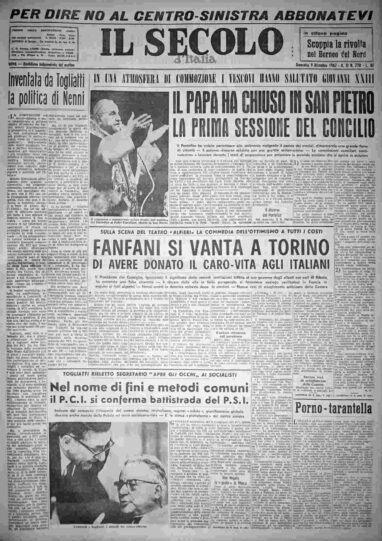 domenica 9 dicembre 1962