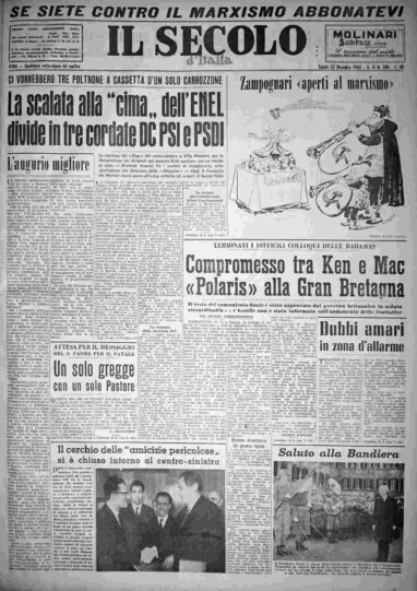 sabato 22 dicembre 1962