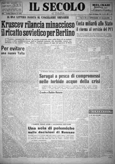 venerdì 28 dicembre 1962