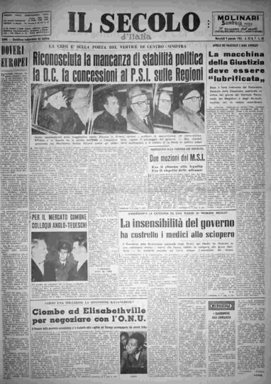 mercoledì 9 gennaio 1963