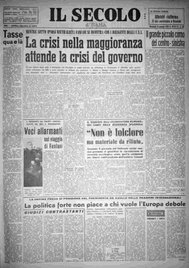 mercoledì 16 gennaio 1963