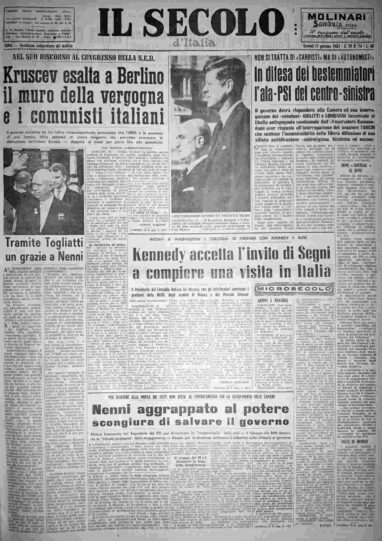giovedì 17 gennaio 1963