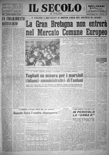 mercoledì 30 gennaio 1963