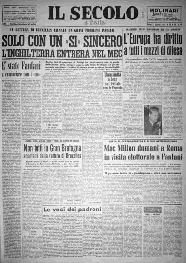 giovedì 31 gennaio 1963