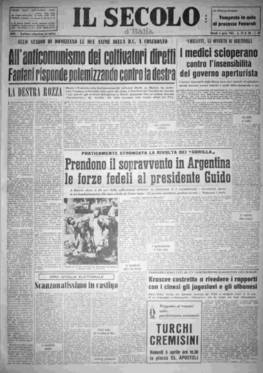 giovedì 4 aprile 1963