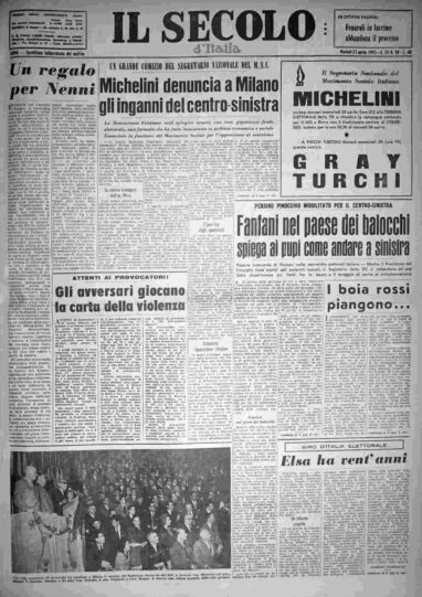 martedì 23 aprile 1963