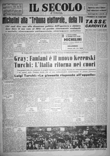 giovedì 25 aprile 1963
