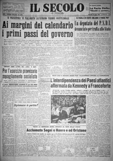 mercoledì 26 giugno 1963