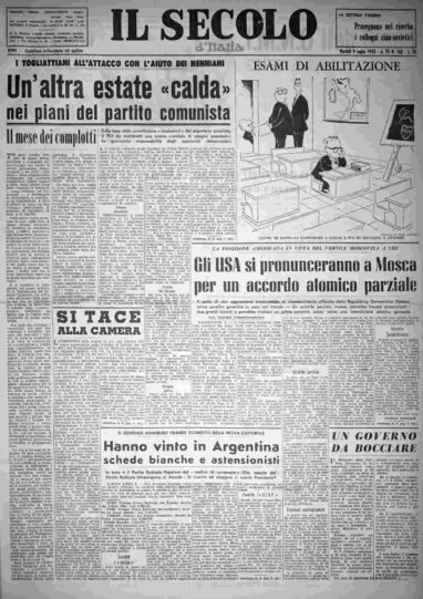 martedì 9 luglio 1963