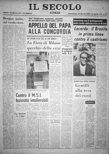 domenica 26 aprile 1964