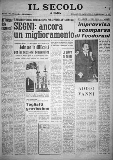 giovedì 20 agosto 1964