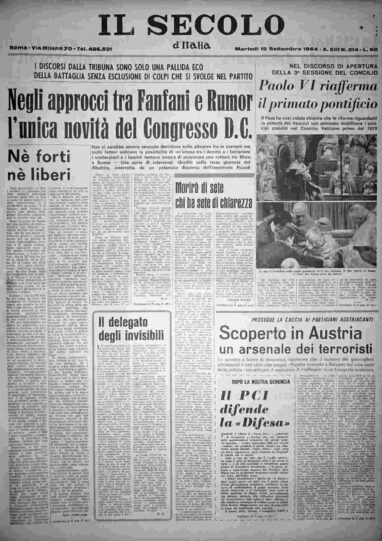 martedì 15 settembre 1964