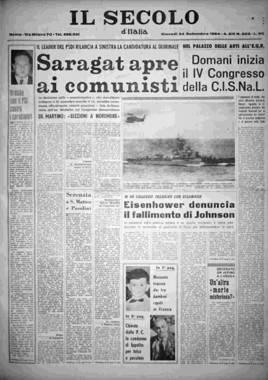 giovedì 24 settembre 1964