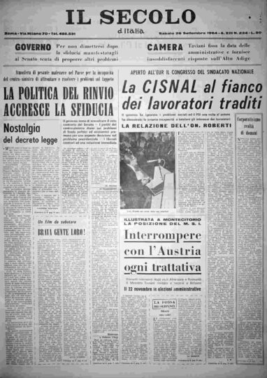 sabato 26 settembre 1964