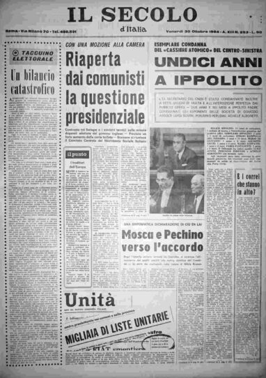 venerdì 30 ottobre 1964