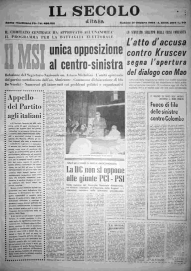 sabato 31 ottobre 1964