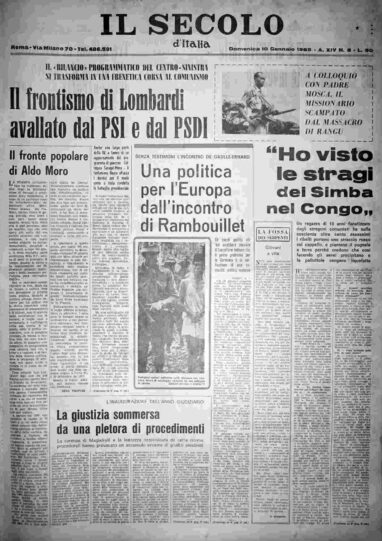 domenica 10 gennaio 1965