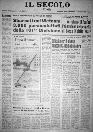 venerdì 30 luglio 1965