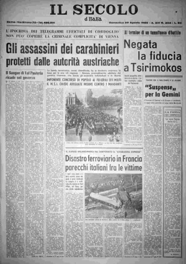 domenica 29 agosto 1965