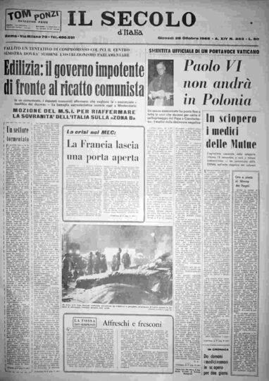 giovedì 28 ottobre 1965