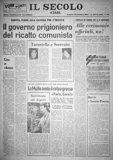 sabato 30 ottobre 1965