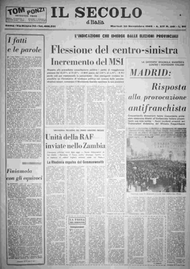 martedì 30 novembre 1965