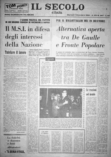 martedì 7 dicembre 1965