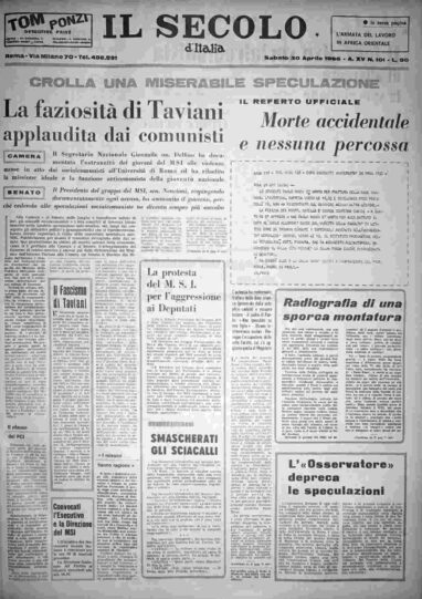 sabato 30 aprile 1966