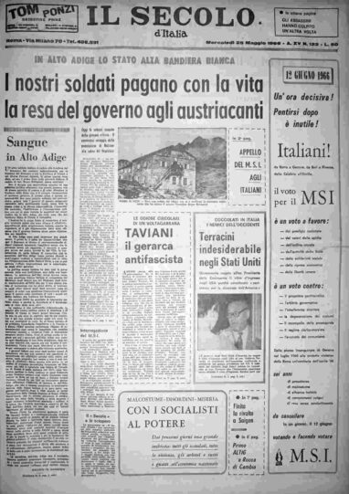 mercoledì 25 maggio 1966