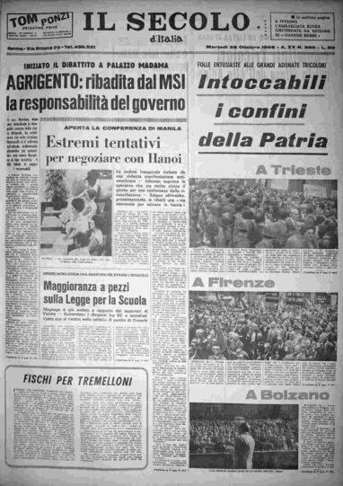 martedì 25 ottobre 1966