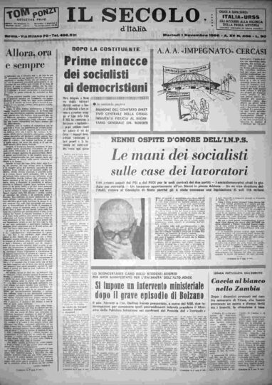 martedì 1 novembre 1966
