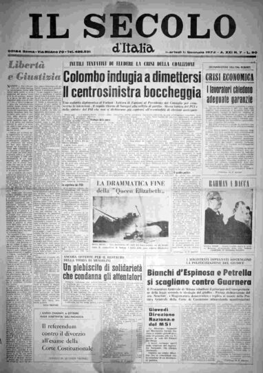 martedì 11 gennaio 1972